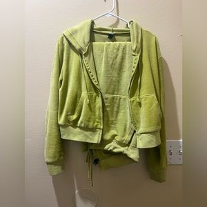 Green Velour Matching Set/ Jogging Set/ Track Suit Size L